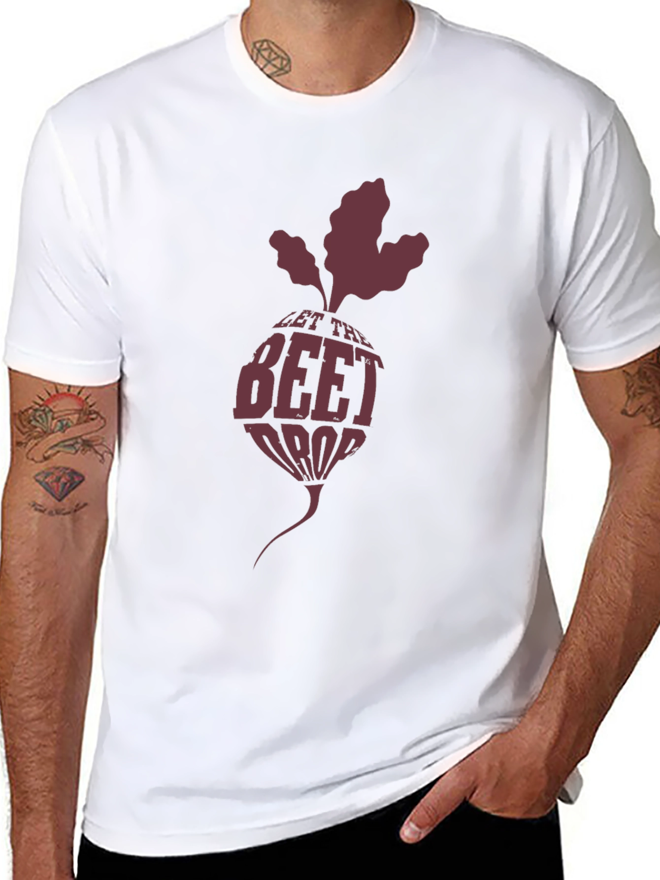 Let the Beet Drop Black Graphic Tee