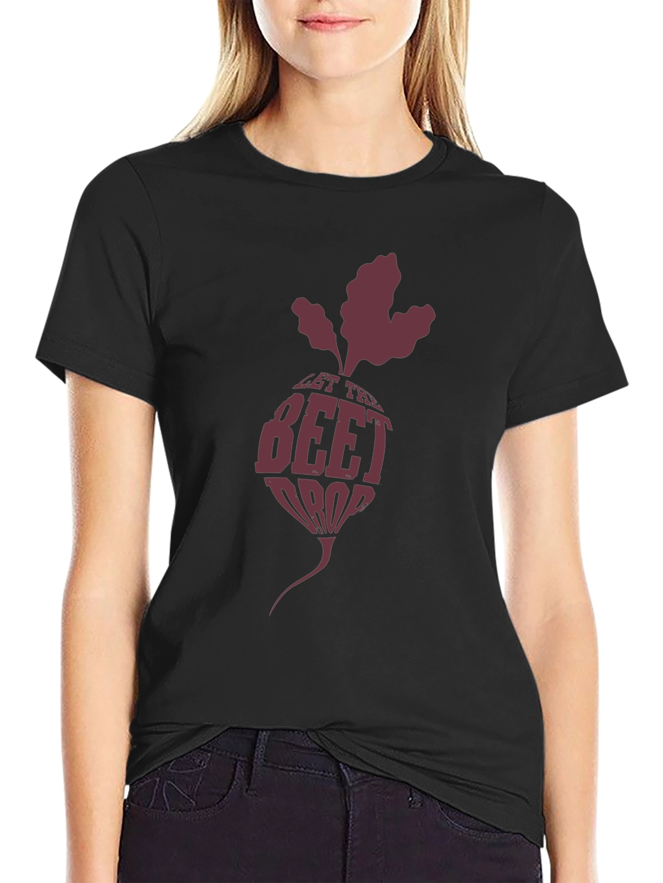 Let the Beet Drop Black Graphic Tee