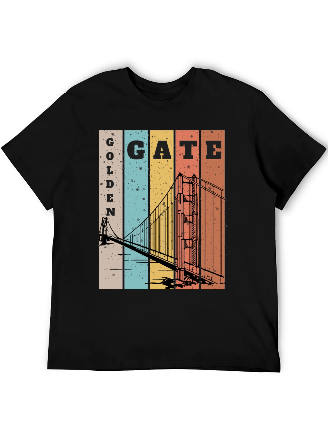Retro Golden Gate Bridge Graphic T-Shirt