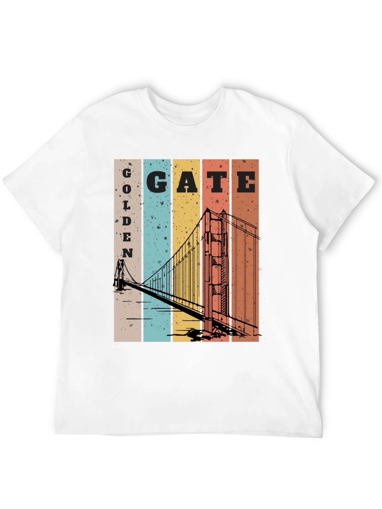 Retro Golden Gate Bridge Graphic T-Shirt