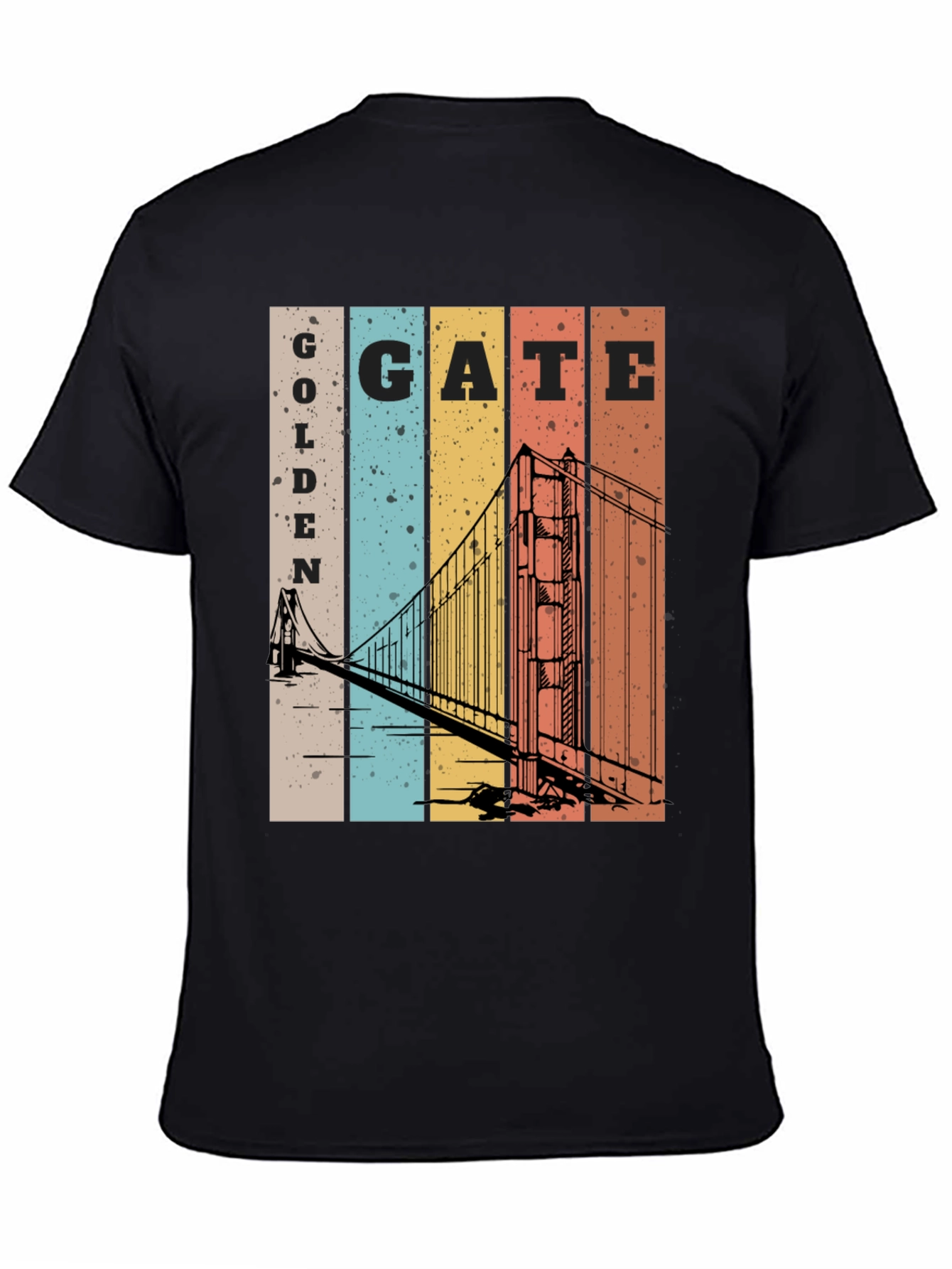 Retro Golden Gate Bridge Graphic T-Shirt