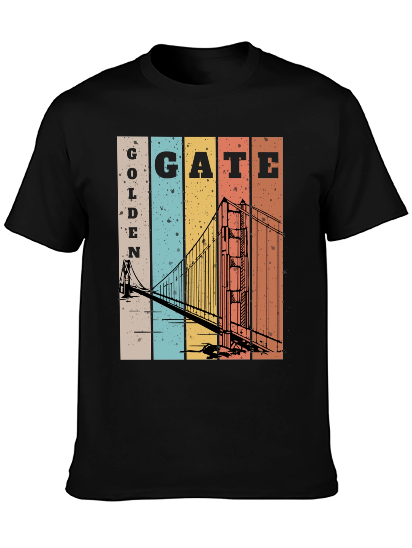 Retro Golden Gate Bridge Graphic T-Shirt