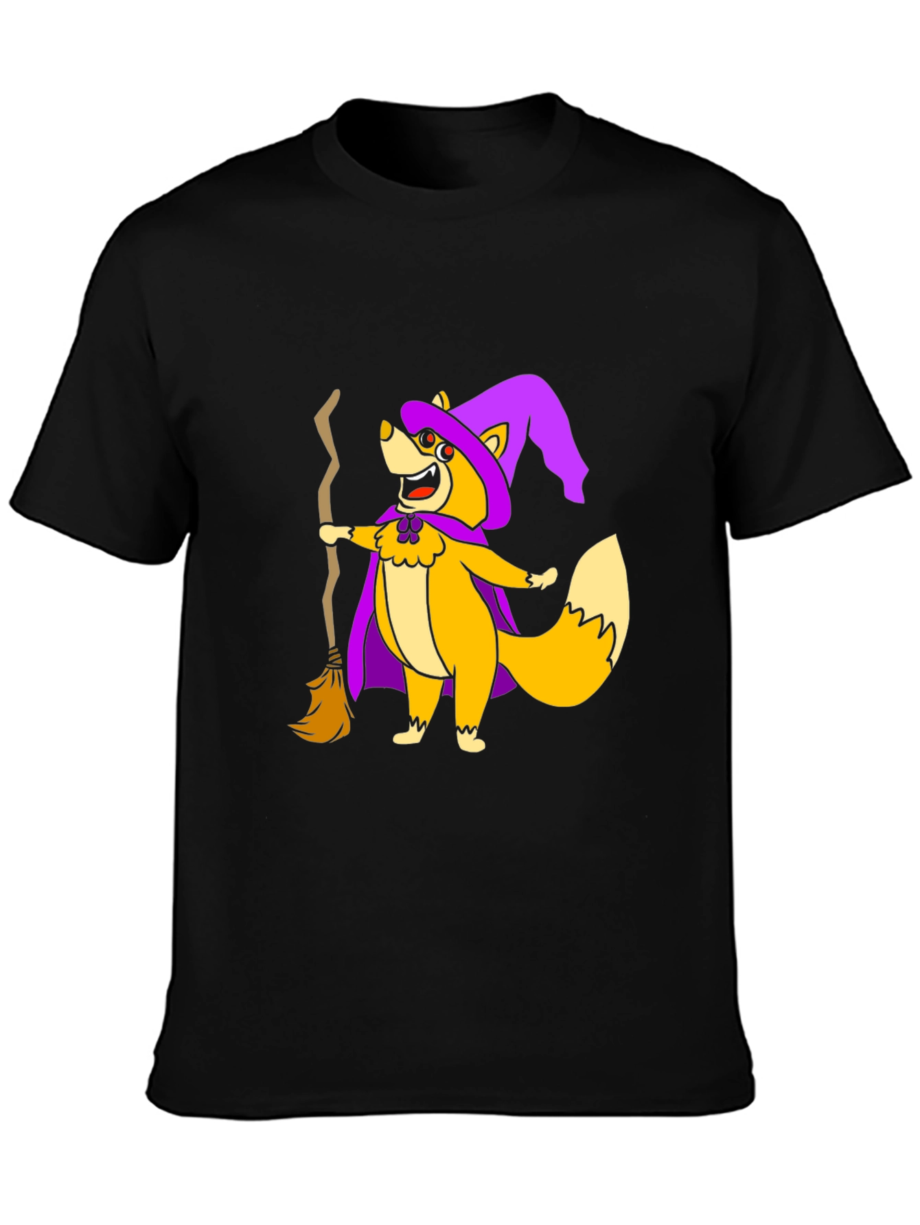Halloween Witch Fox Graphic Tee