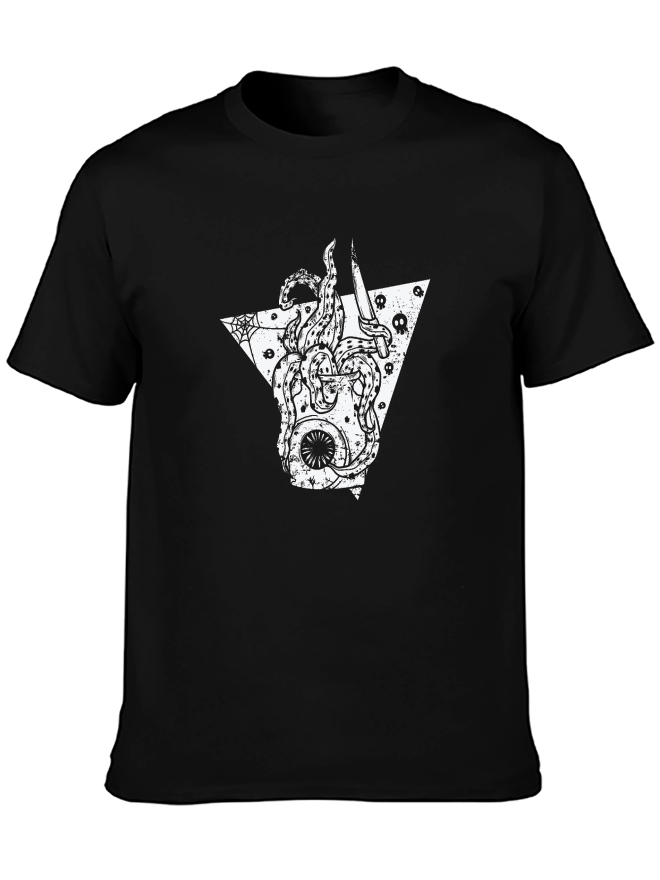 Octopus Guitar Black T-Shirt - Edgy Graphic Tee