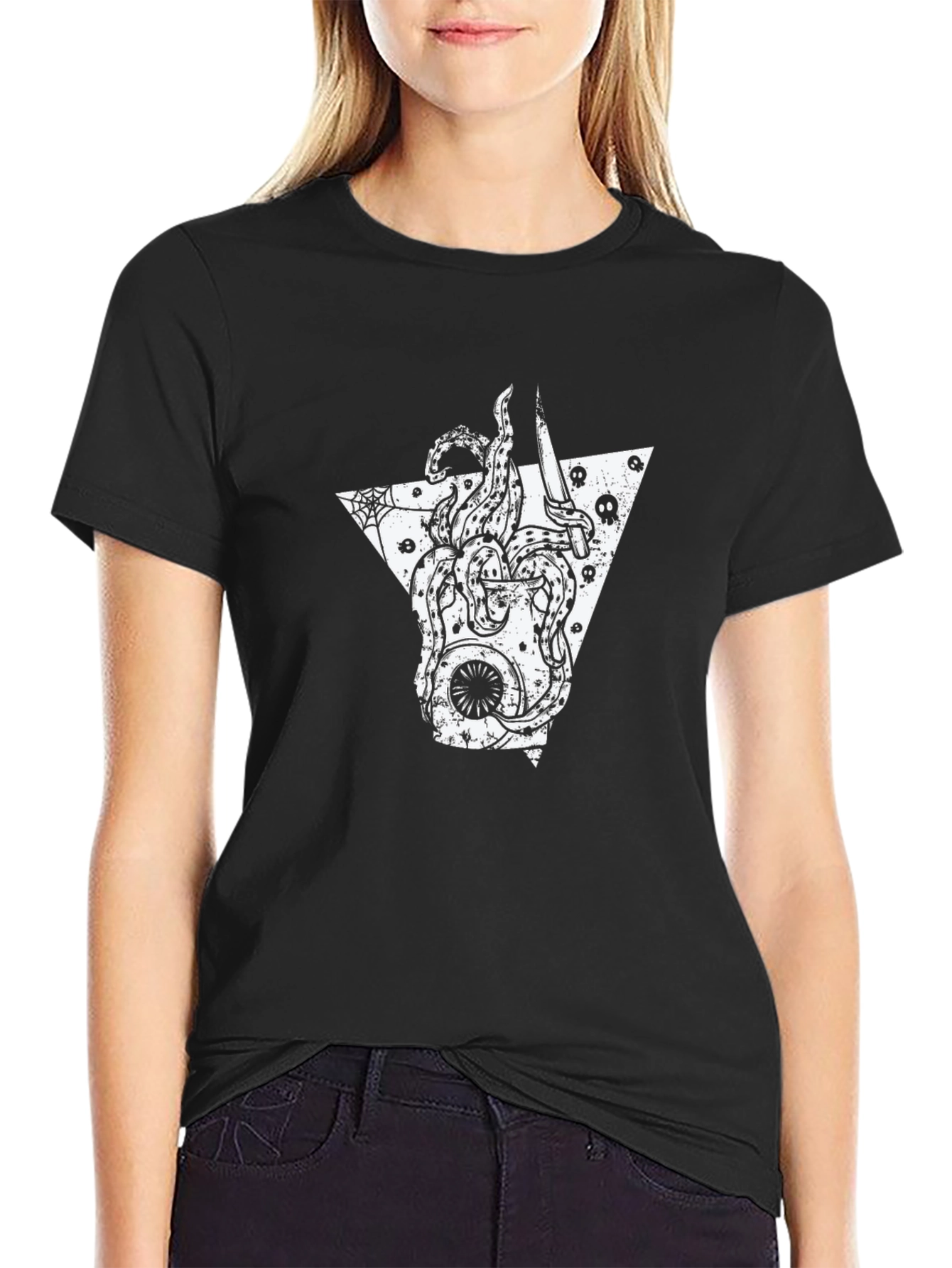 Octopus Guitar Black T-Shirt - Edgy Graphic Tee
