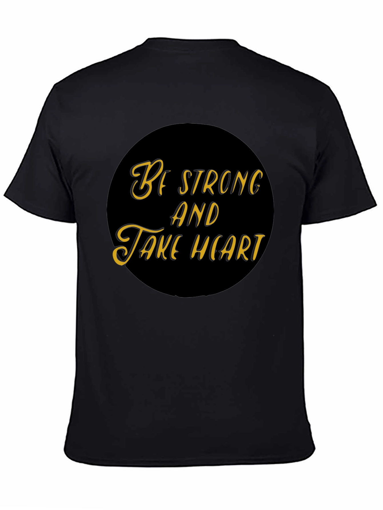 Be Strong and Take Heart Black Tee