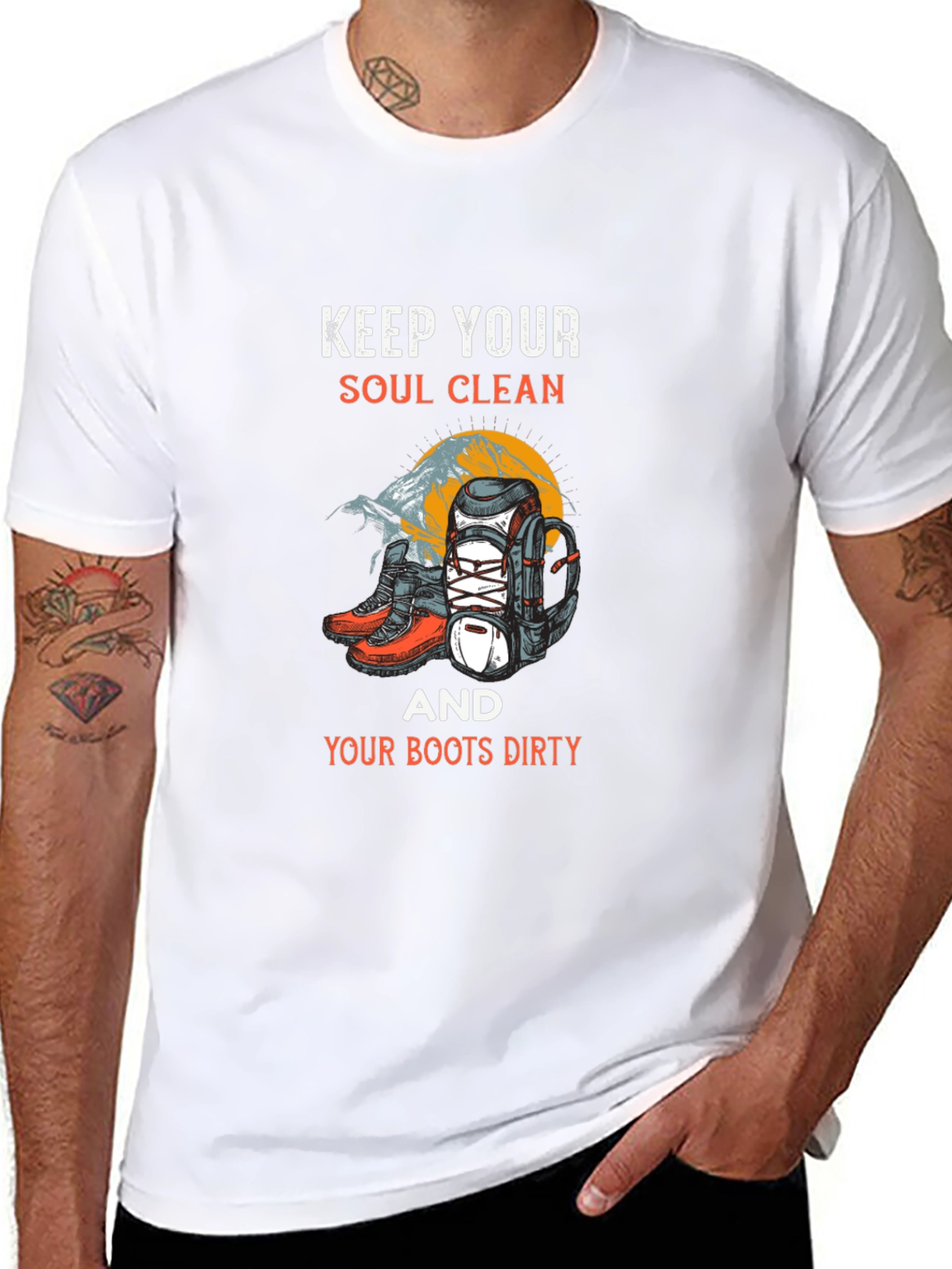 Keep Your Soul Clean Hiking Graphic T-Shirt