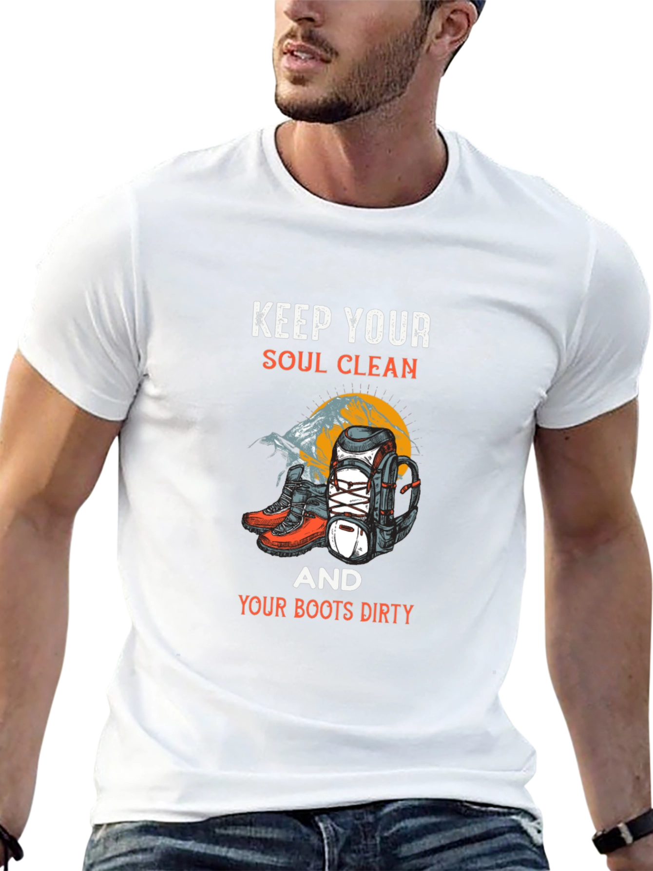 Keep Your Soul Clean Hiking Graphic T-Shirt