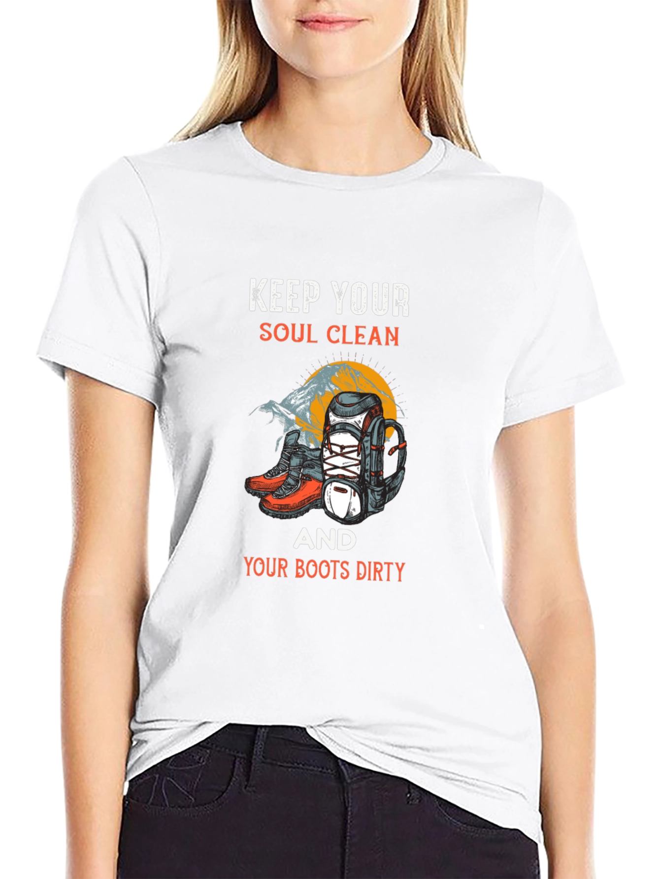 Keep Your Soul Clean Hiking Graphic T-Shirt