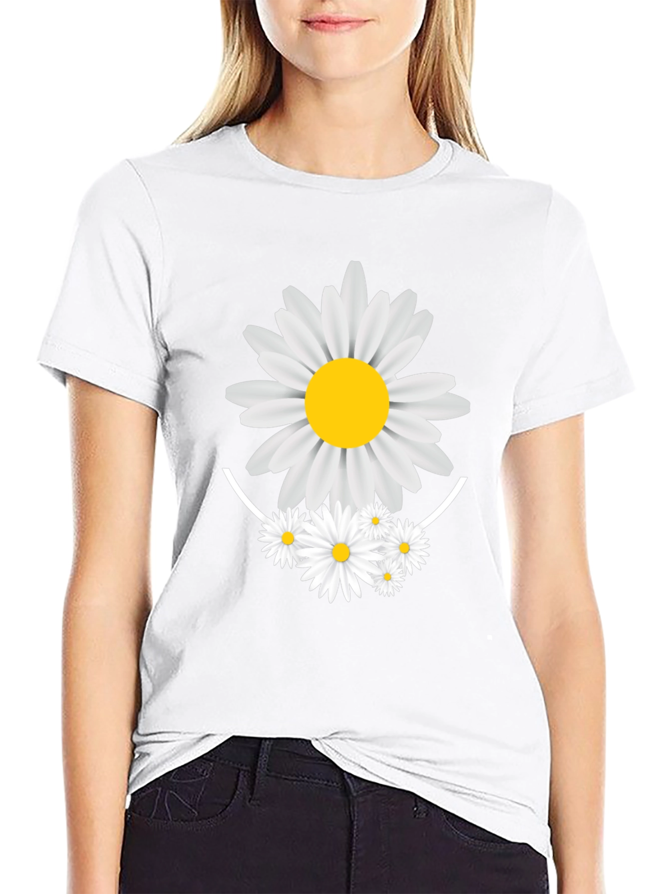 Daisy Graphic Black T-Shirt