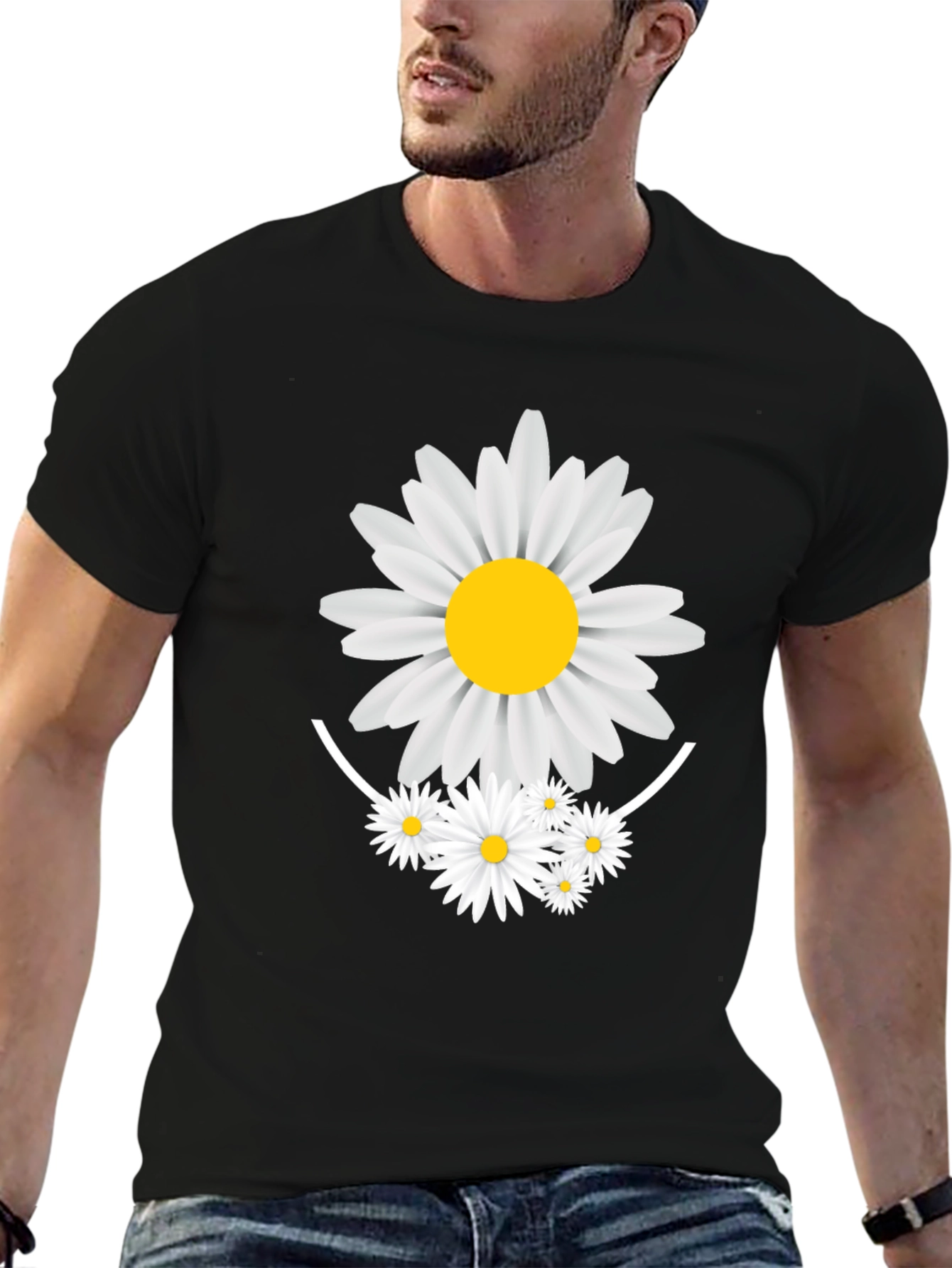 Daisy Graphic Black T-Shirt