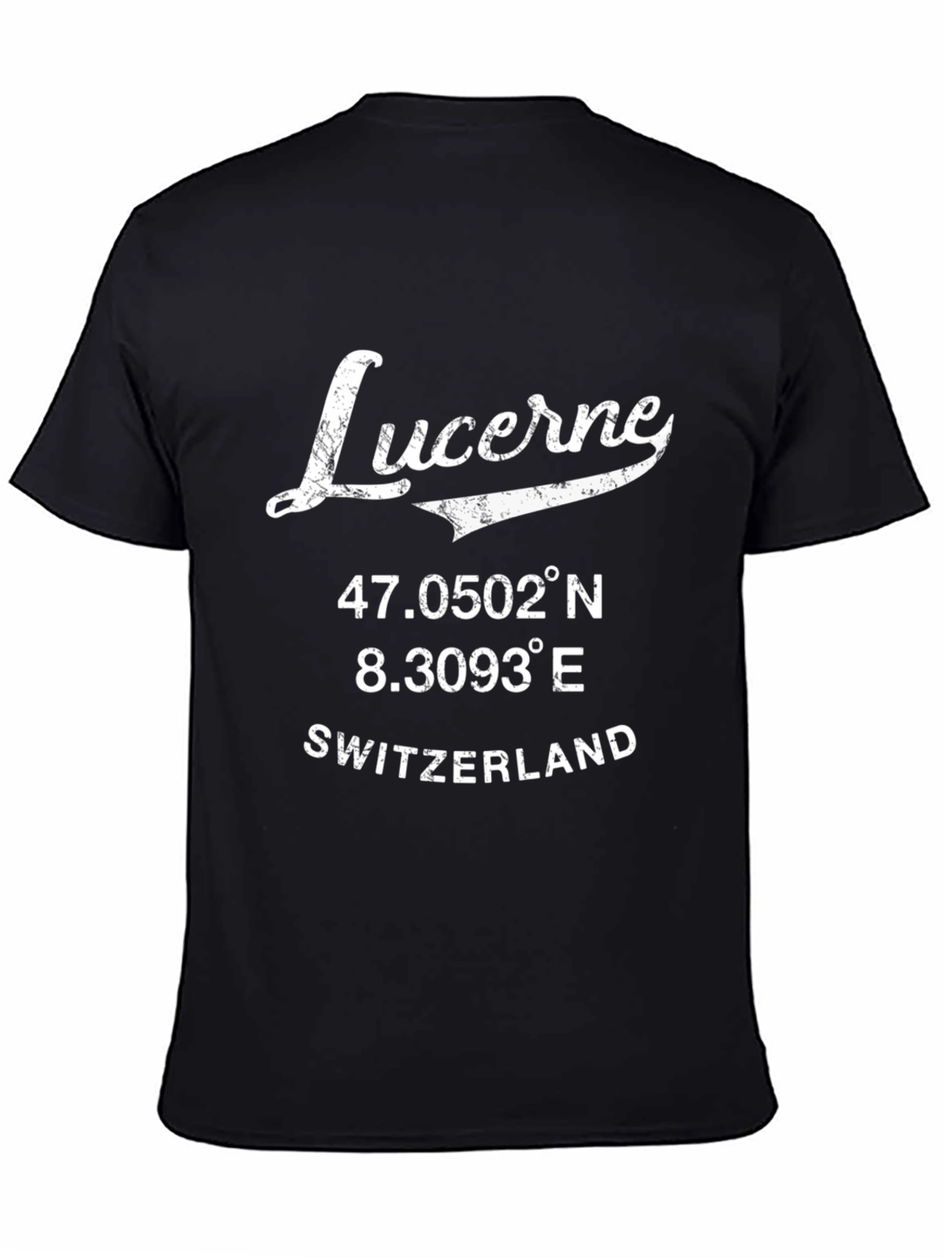 Lucerne Switzerland Coordinates T-Shirt