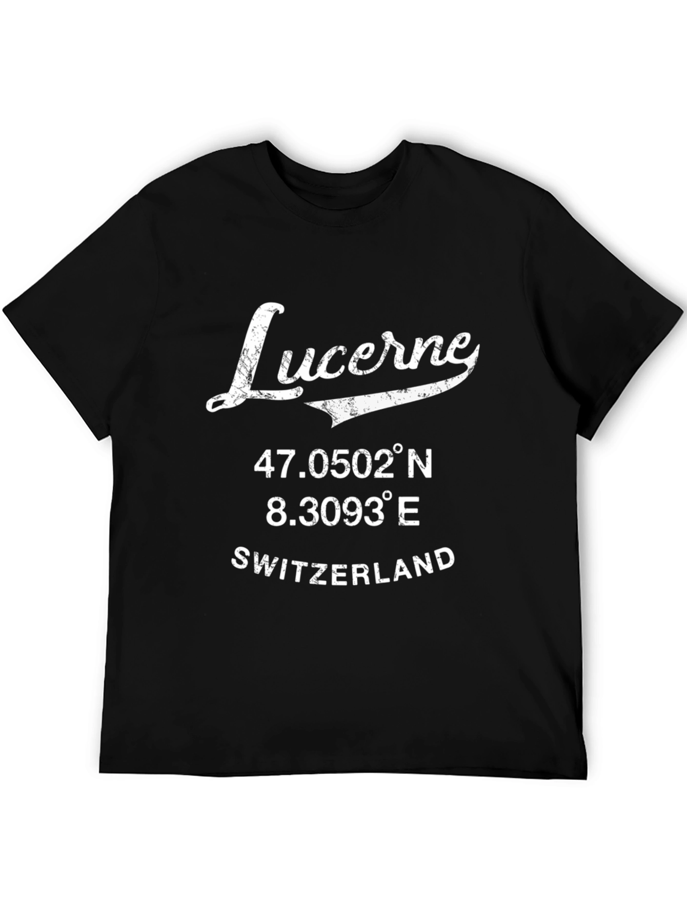Lucerne Switzerland Coordinates T-Shirt