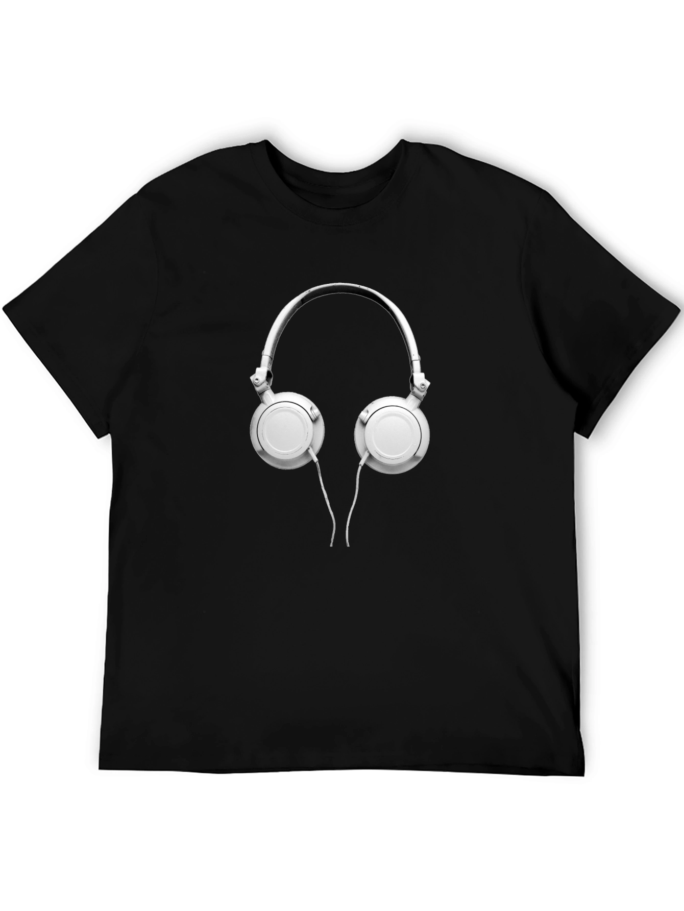 Headphone Graphic Black T-Shirt