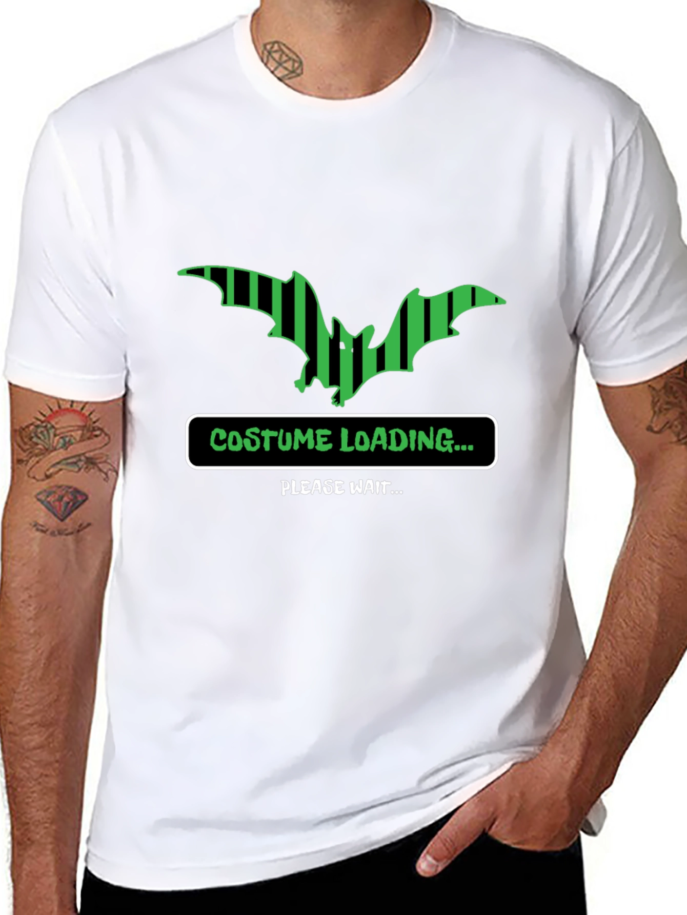 Costume Loading Bat Graphic T-Shirt