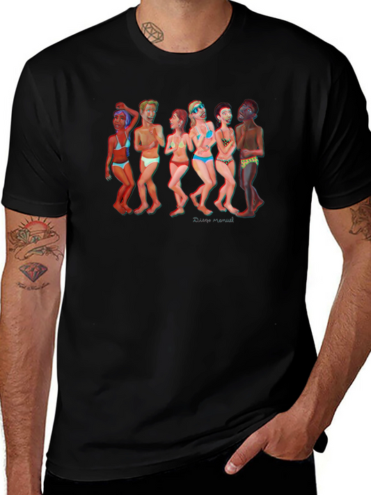 Fun Beach Cartoon Graphic T-Shirt
