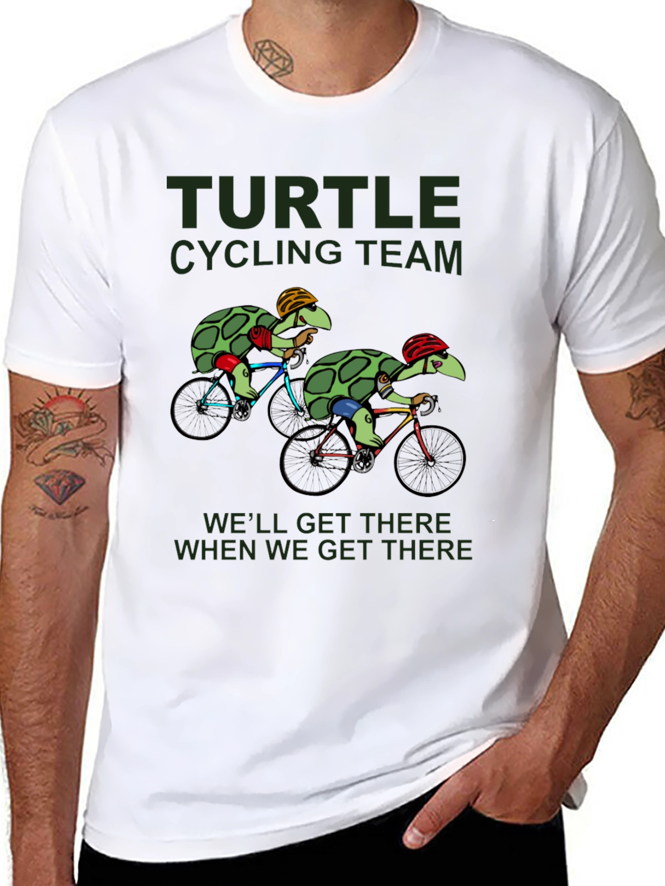 Turtle Cycling Team T-Shirt - Well Get There!