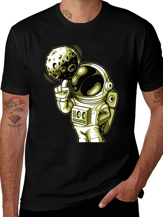 Astronaut Moon Graphic T-Shirt - Stylish Space Tee