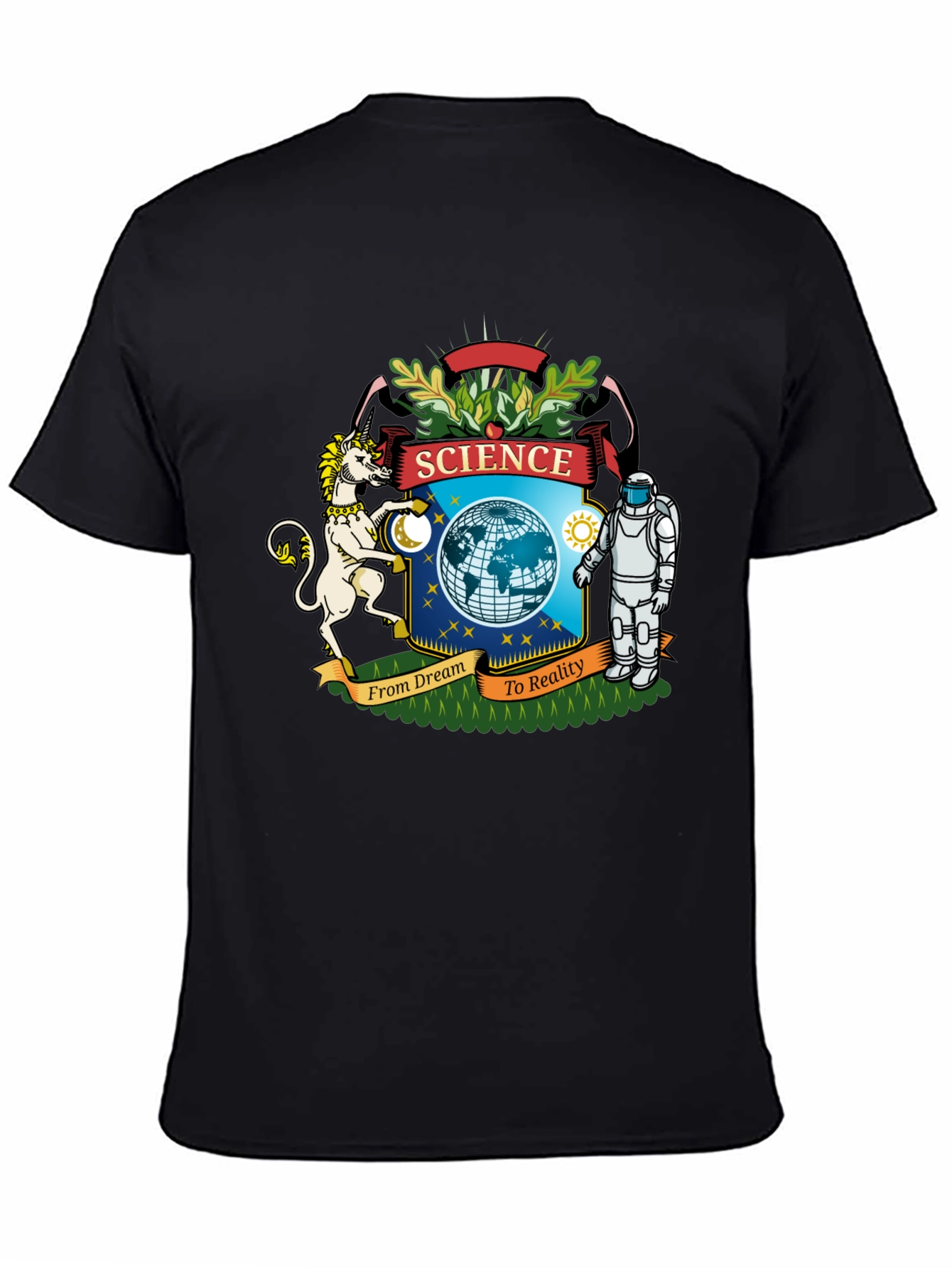 Science From Dream To Reality Black T-Shirt