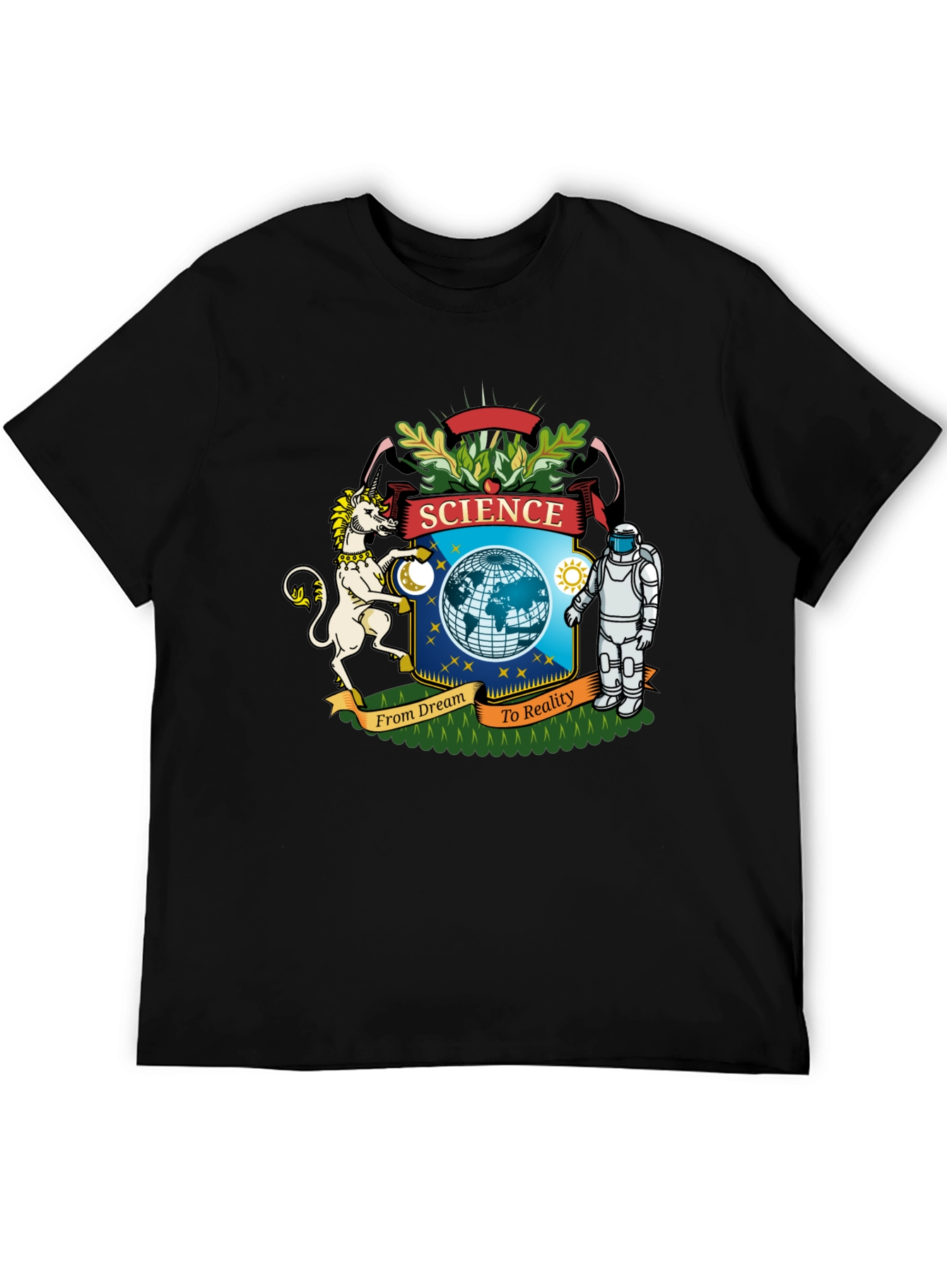 Science From Dream To Reality Black T-Shirt