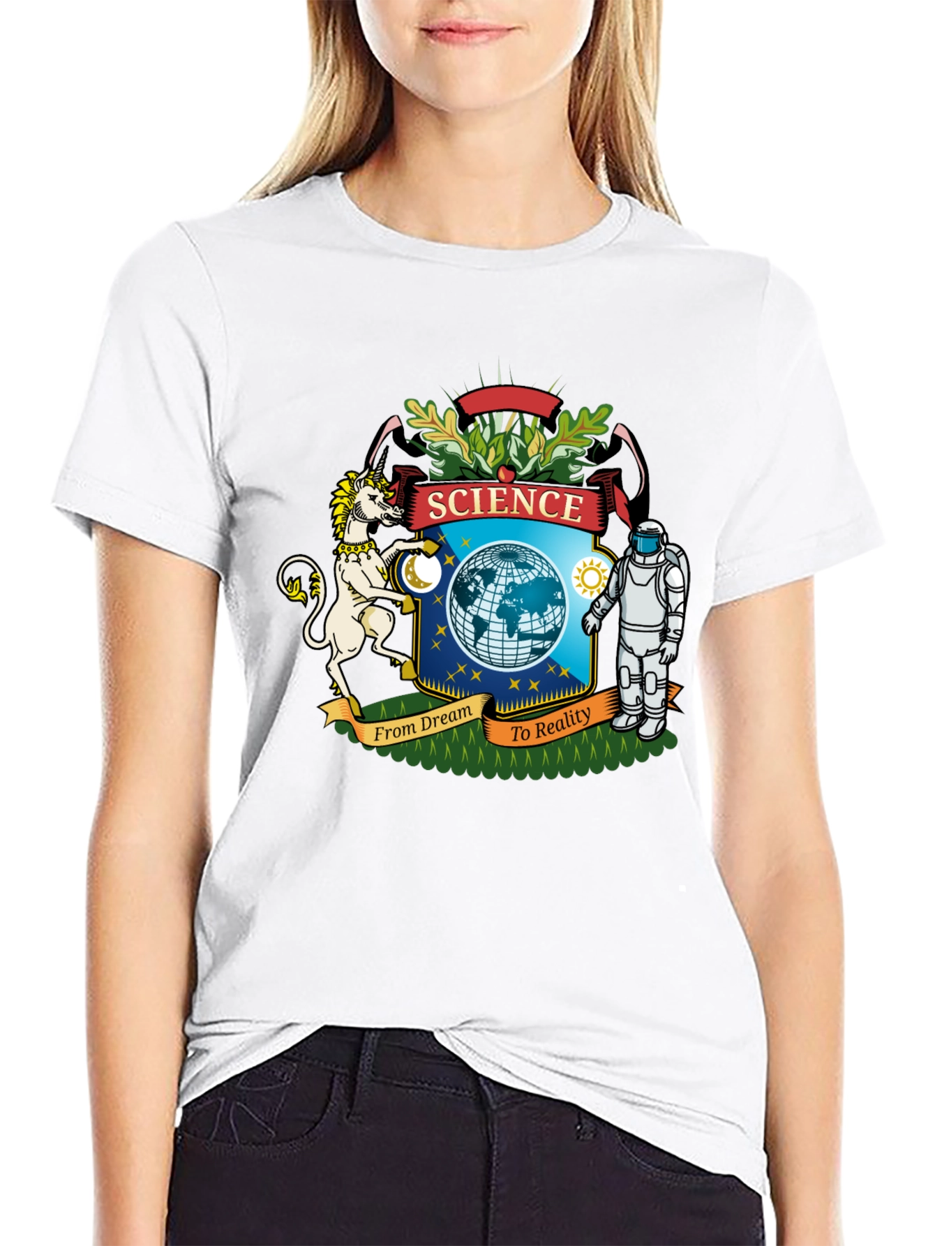 Science From Dream To Reality Black T-Shirt