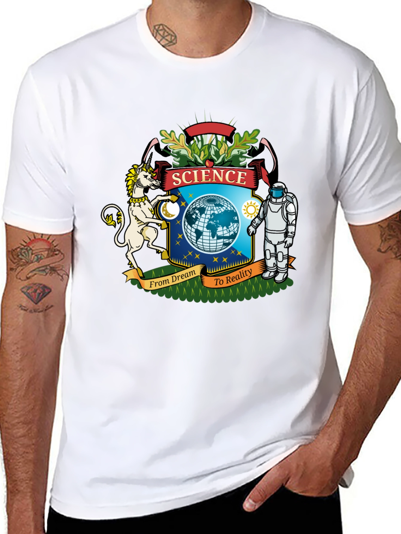 Science From Dream To Reality Black T-Shirt
