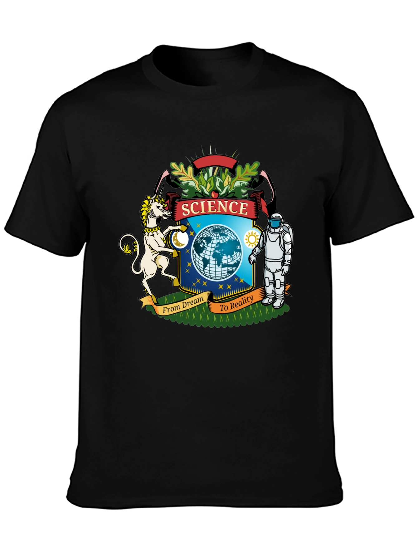Science From Dream To Reality Black T-Shirt