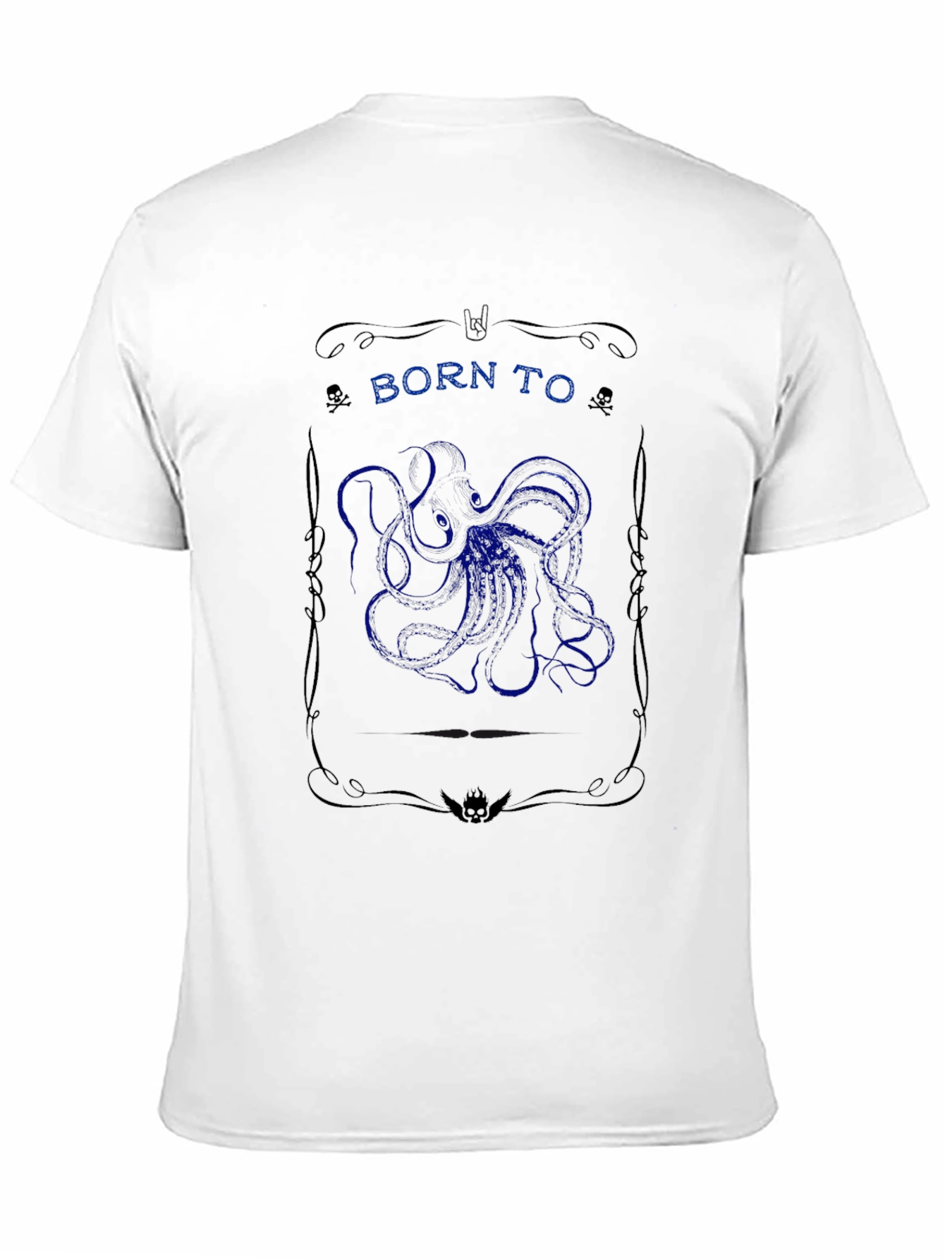 Born To Rock Kraken T-Shirt - Black