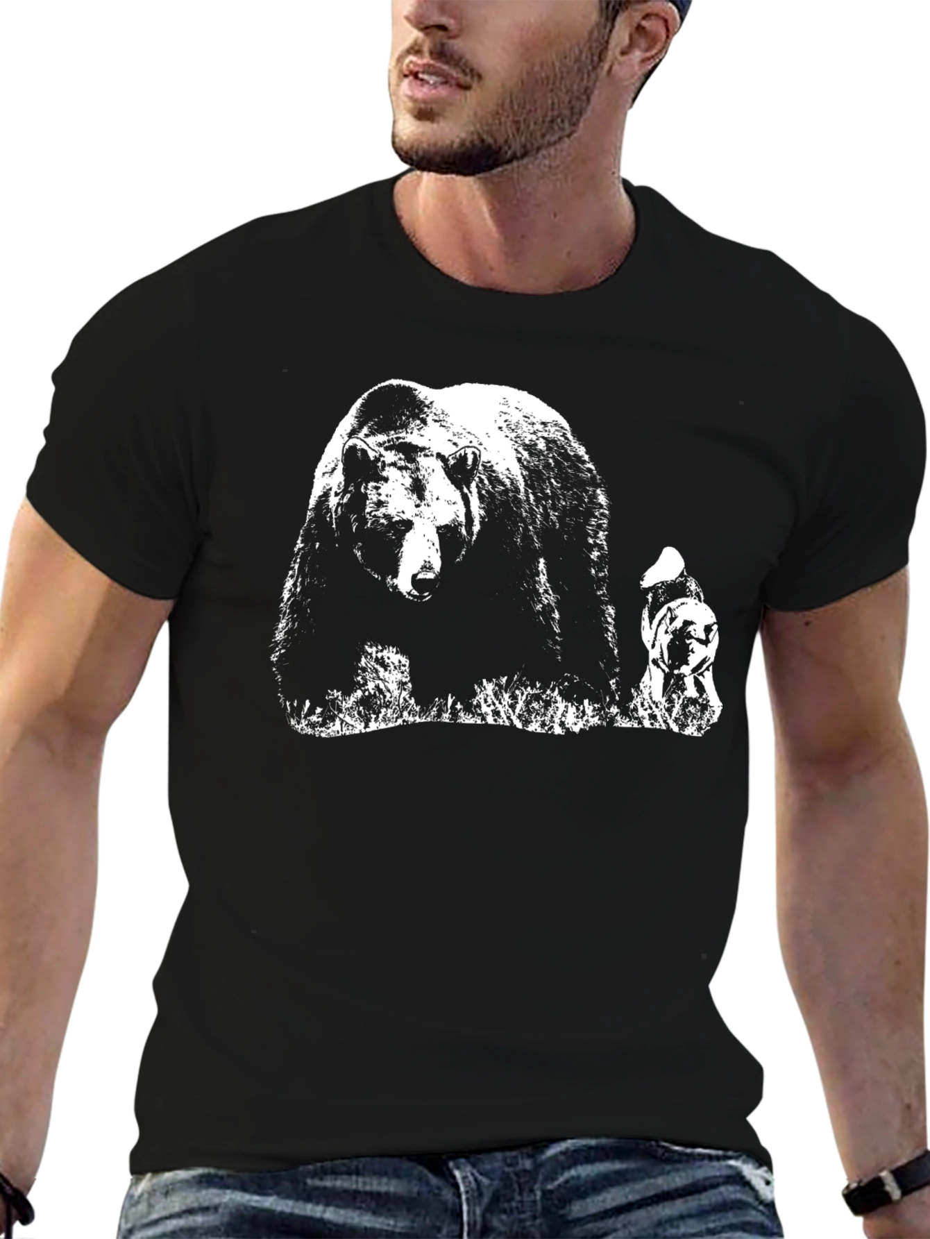 Black Bear Graphic T-Shirt - Nature Lovers Tee