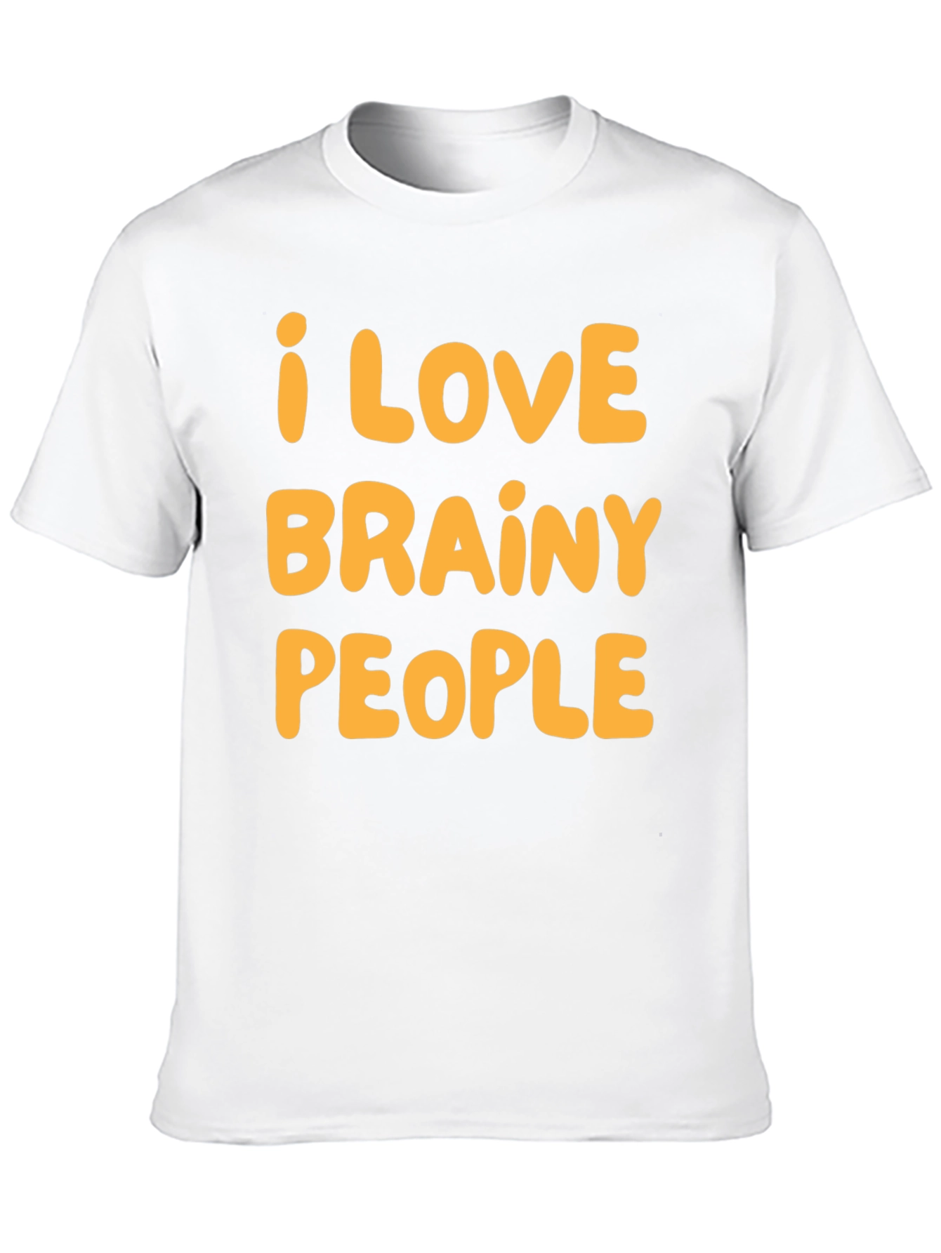 I Love Brainy People Black Graphic Tee