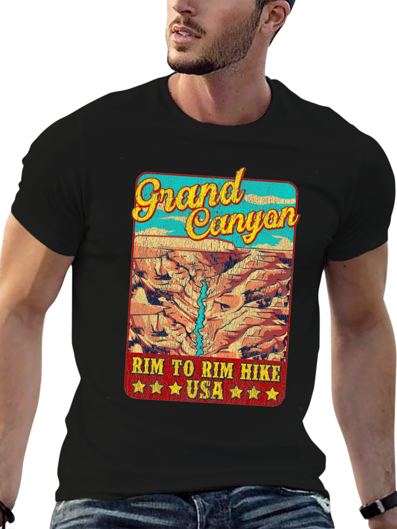 Grand Canyon Rim Hike T-Shirt - USA Travel Souvenir
