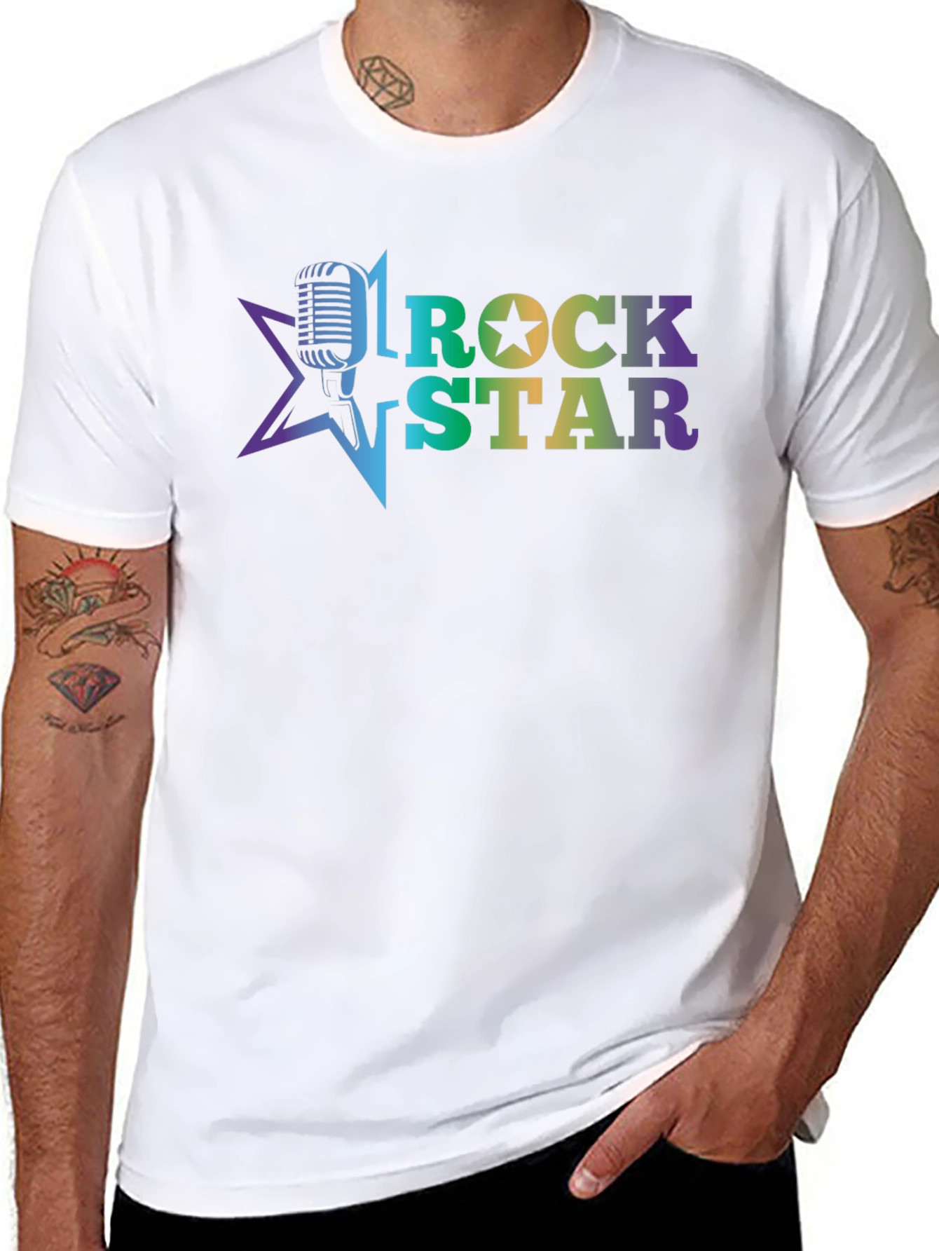 Rock Star Graphic Tee - Black Unisex T-Shirt