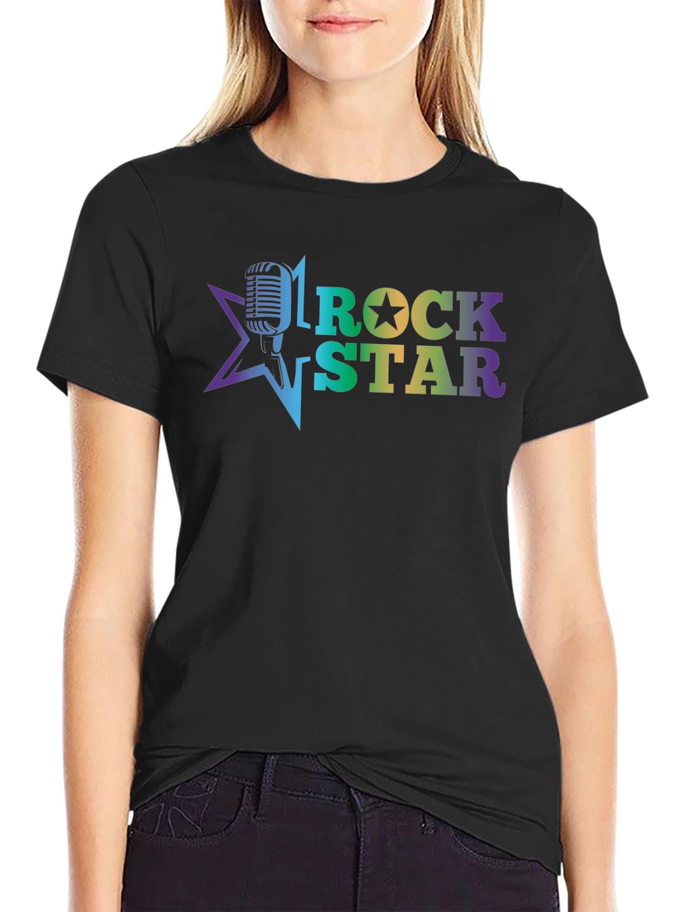 Rock Star Graphic Tee - Black Unisex T-Shirt