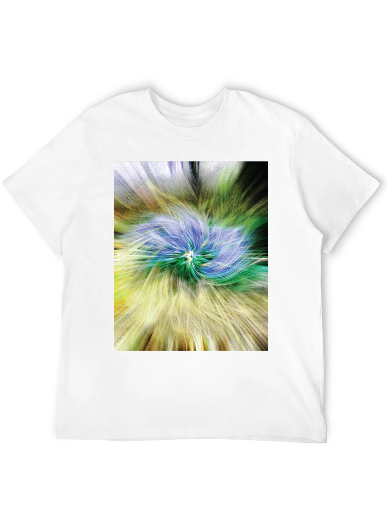 Abstract Swirl Graphic Tee - Black