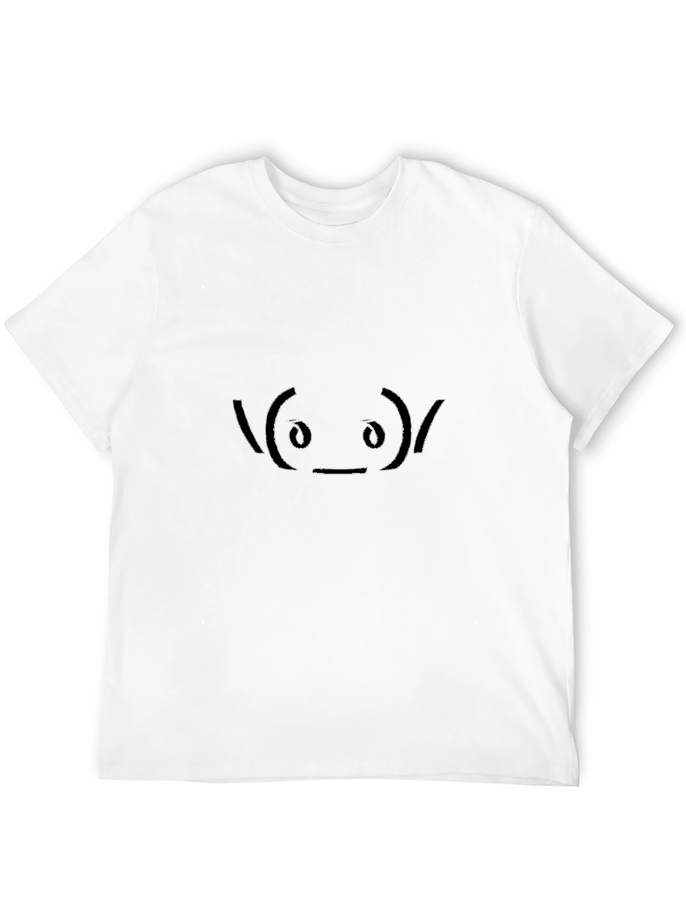 Shruggie Emoticon Black T-Shirt