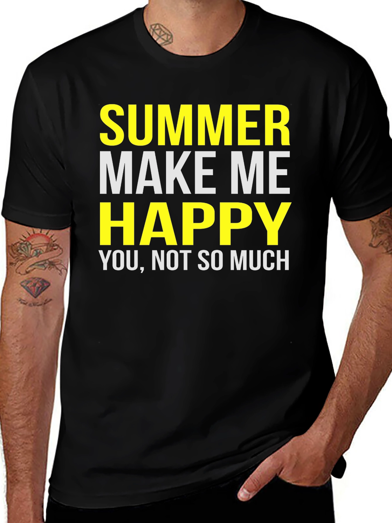 Funny Summer T-Shirt - Make Me Happy Graphic Tee