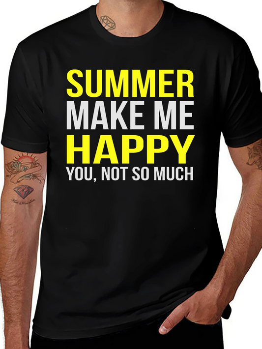 Funny Summer T-Shirt - Make Me Happy Graphic Tee