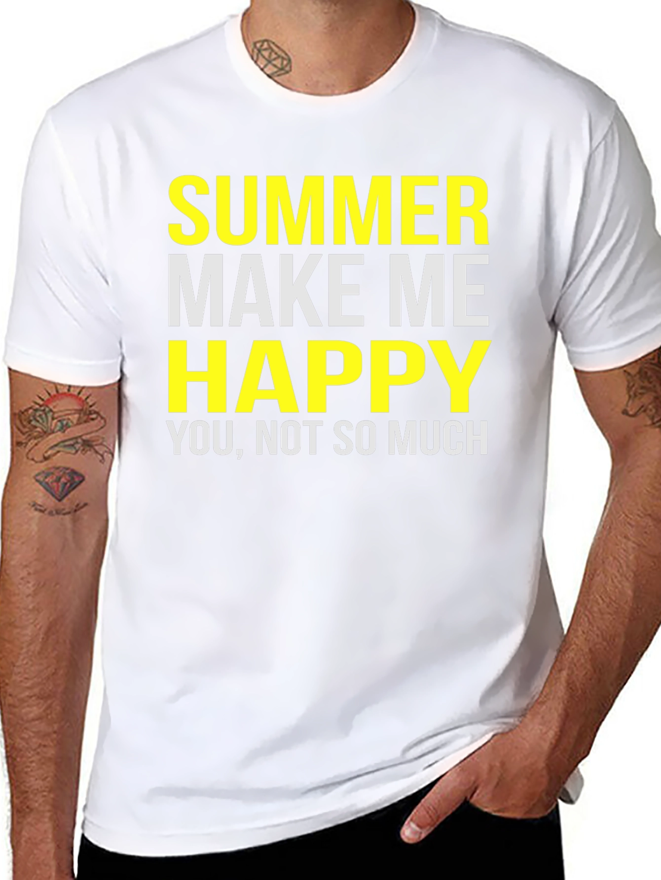Funny Summer T-Shirt - Make Me Happy Graphic Tee