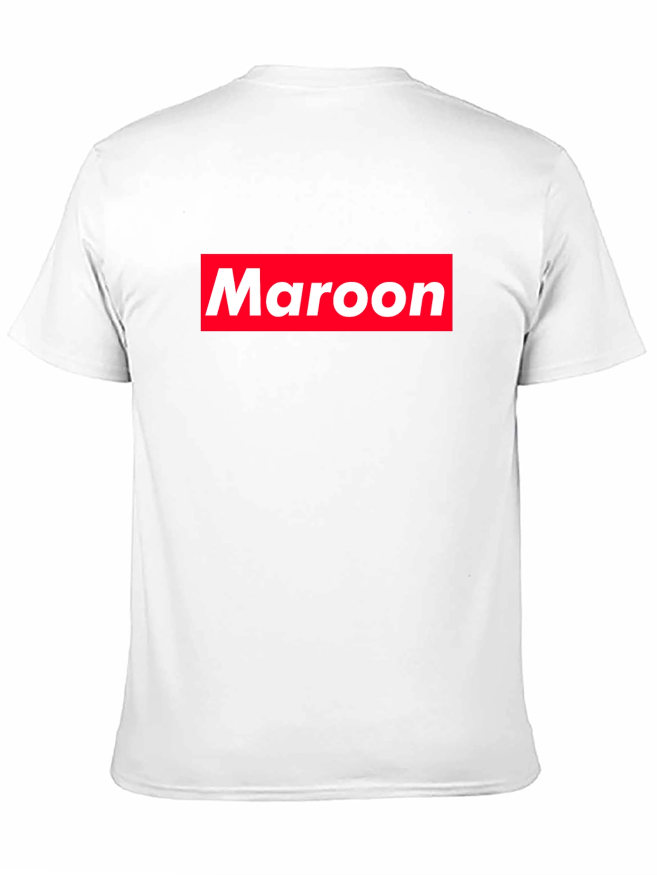 Maroon Box Logo Black T-Shirt
