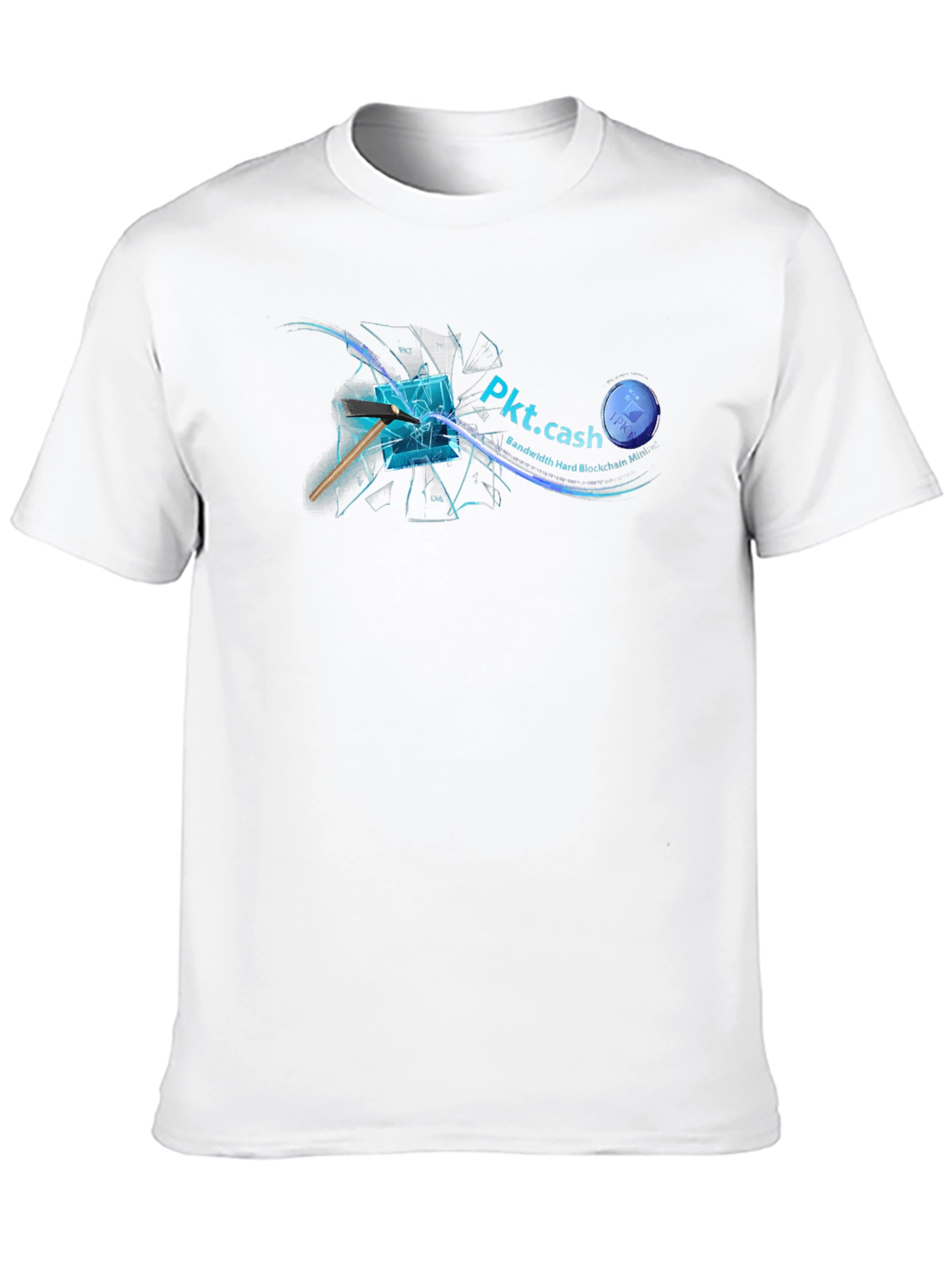Pkt.cash Black T-Shirt - Bandwidth Hard Blockchain Mining