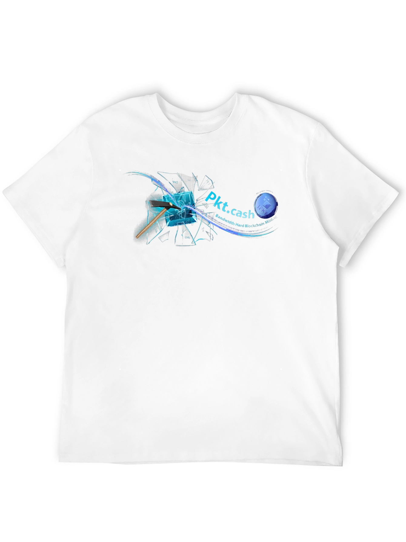 Pkt.cash Black T-Shirt - Bandwidth Hard Blockchain Mining
