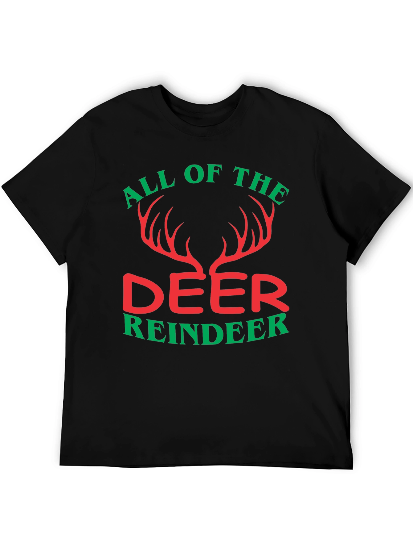 All Of The Deer Reindeer Graphic T-Shirt