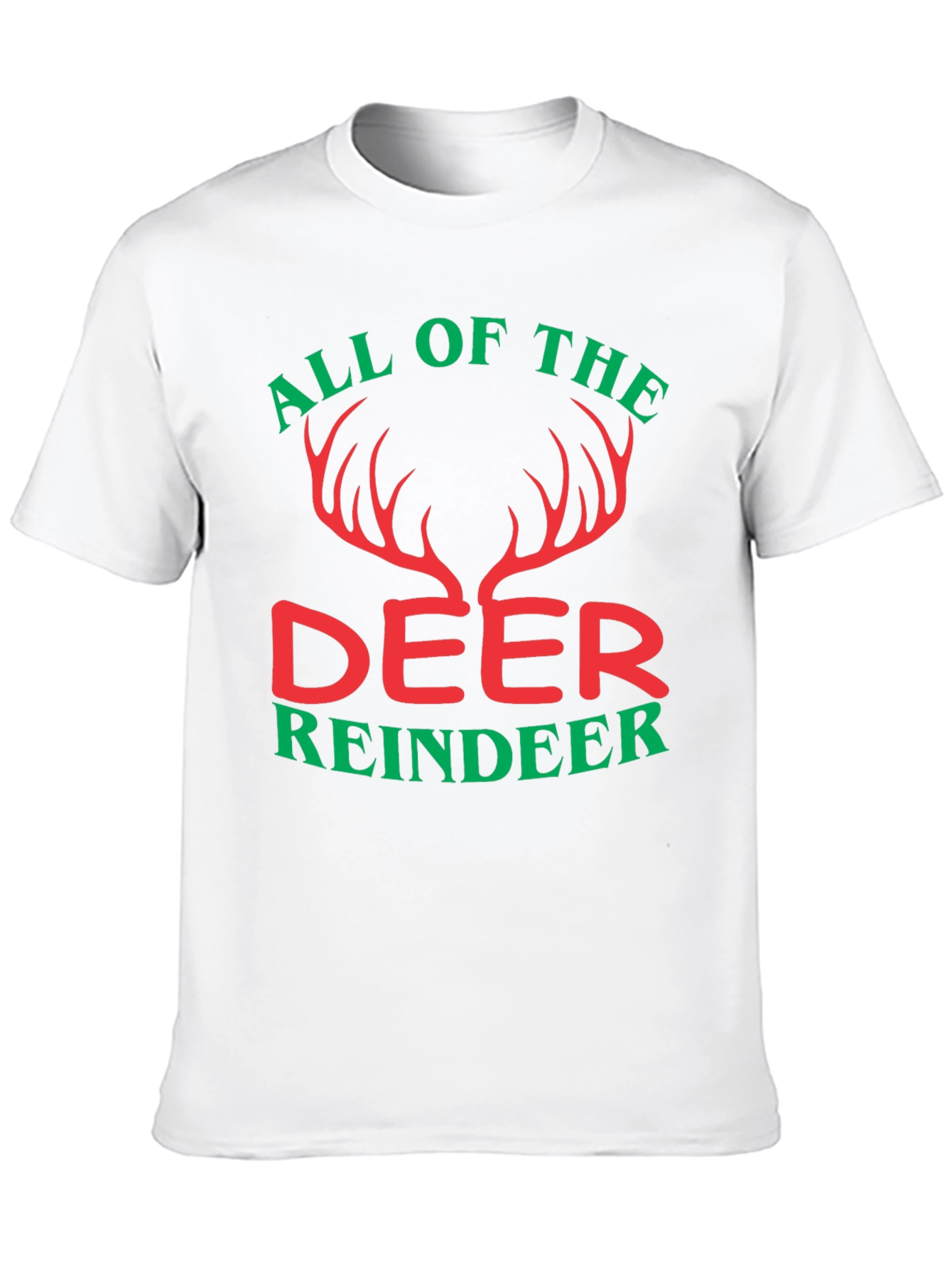 All Of The Deer Reindeer Graphic T-Shirt