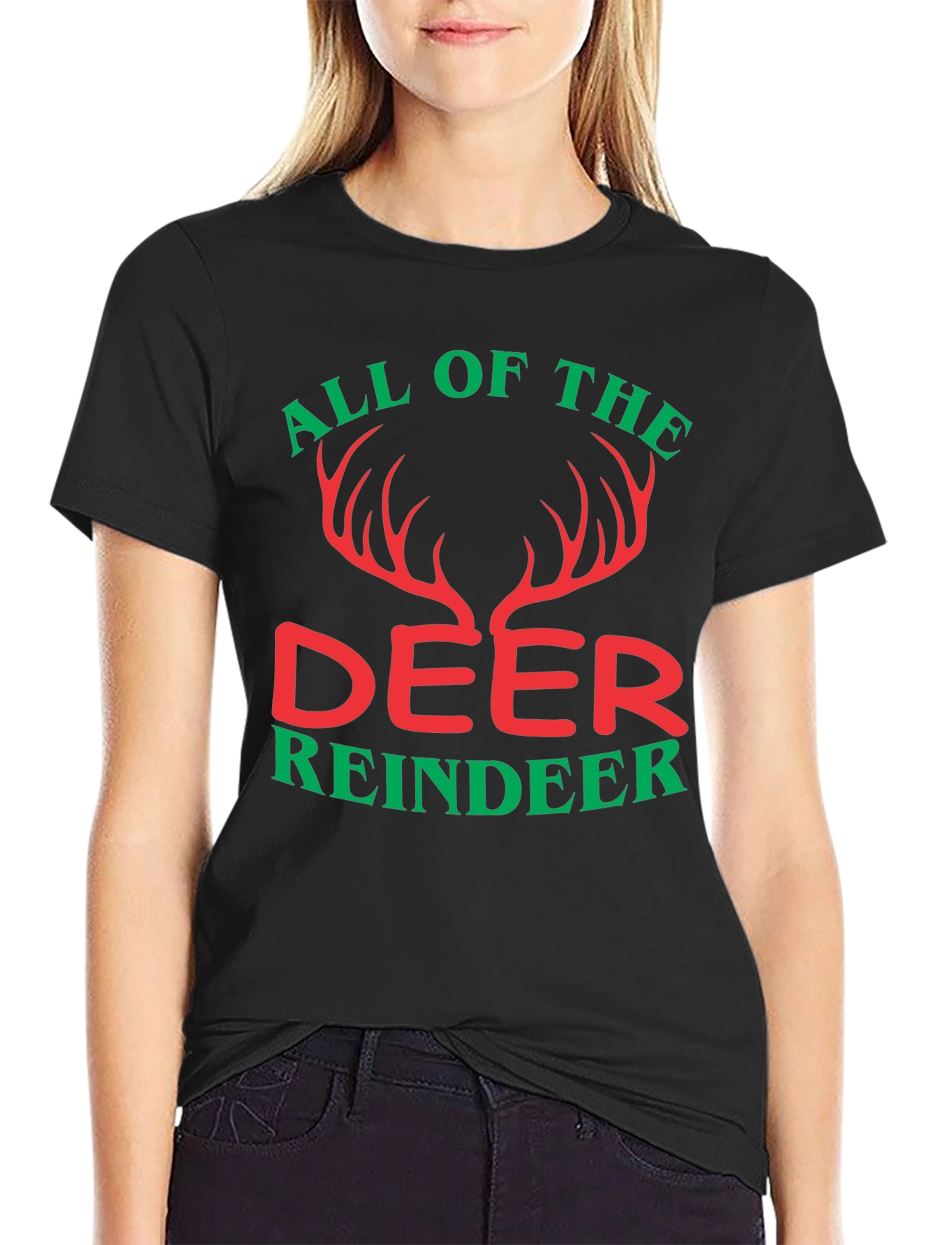 All Of The Deer Reindeer Graphic T-Shirt