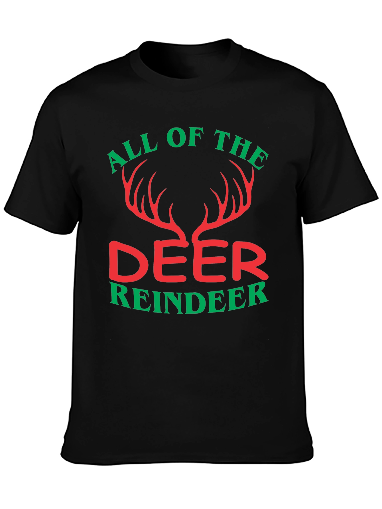 All Of The Deer Reindeer Graphic T-Shirt