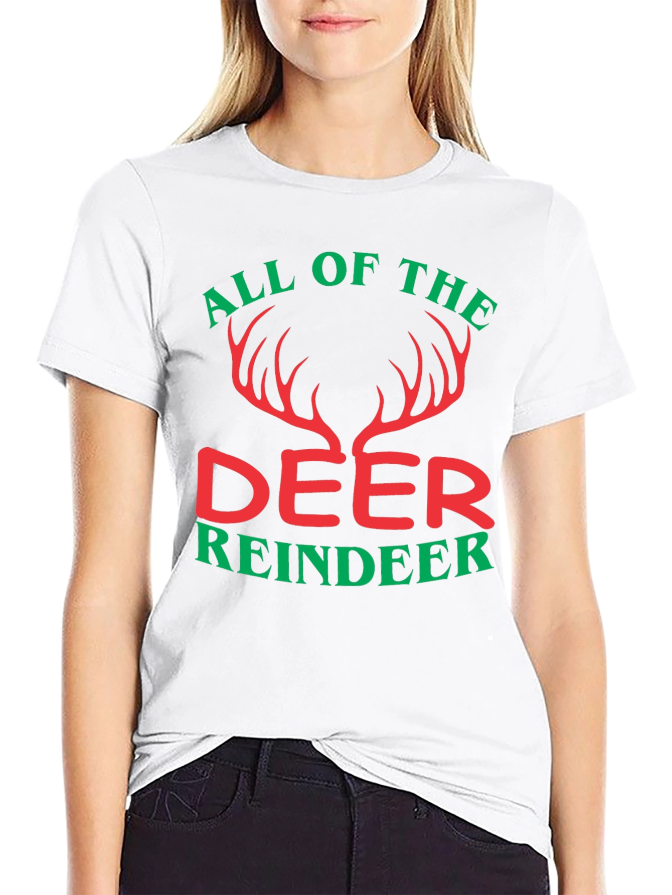 All Of The Deer Reindeer Graphic T-Shirt