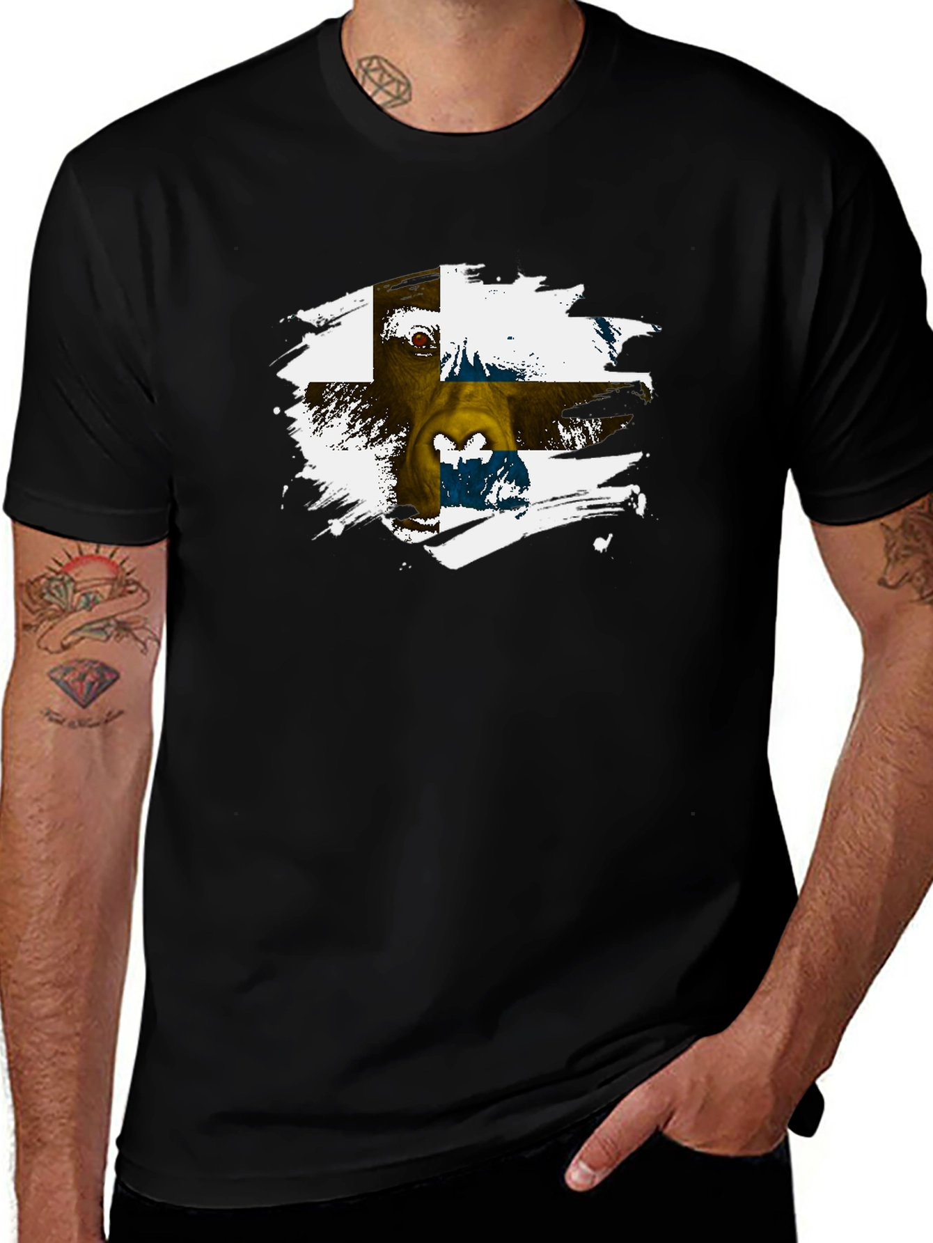 Unique Graphic Tee: Animal Art T-Shirt