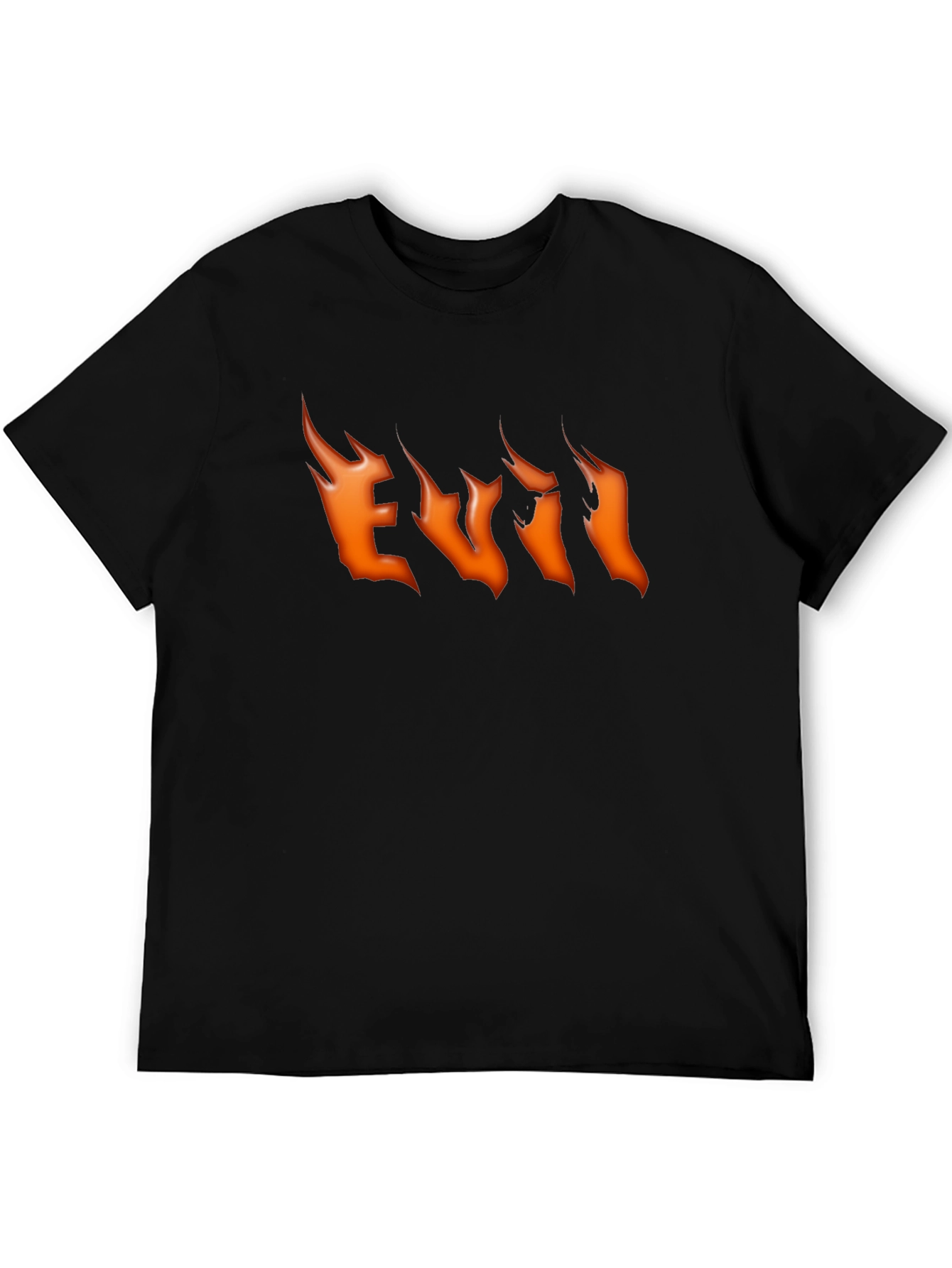 Evil Flames Graphic Black T-Shirt