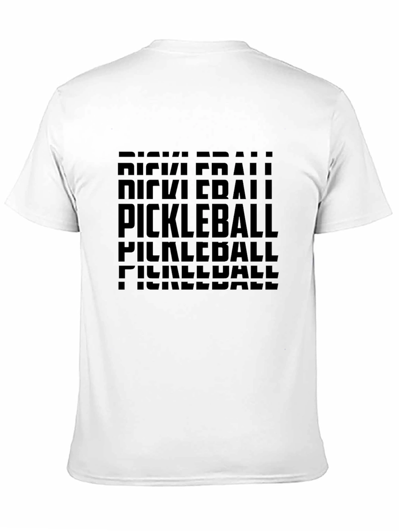 Pickleball Graphic Tee - Black Crew Neck