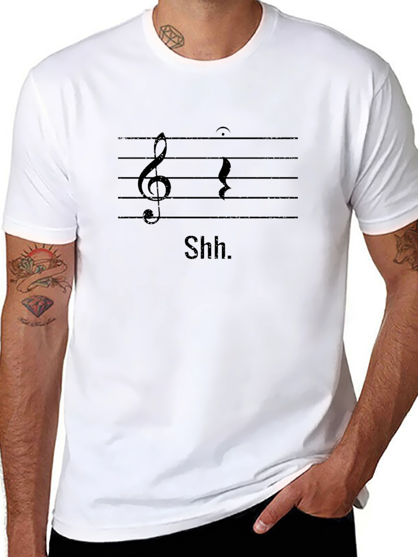 Shhh Music Rest T-Shirt - Black